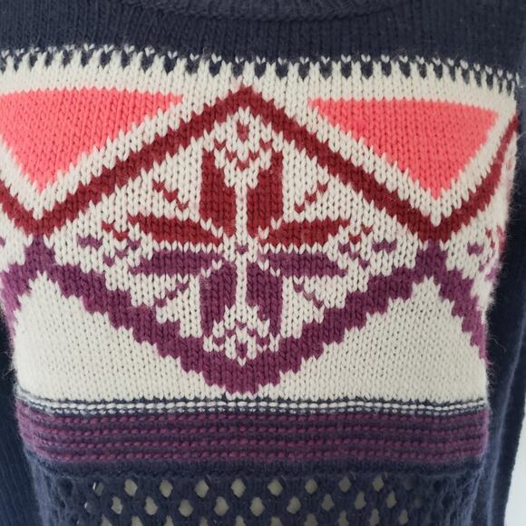 American Eagle Outfitters Winter Wool Snowflake Sweater Size Medium - Picture 4 of 8